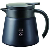 HARIO V60 Insulated Stainless Steel Server 02 - 600mL WHITE/BLACK/RED