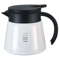 HARIO V60 Insulated Stainless Steel Server 02 - 600mL WHITE/BLACK/RED