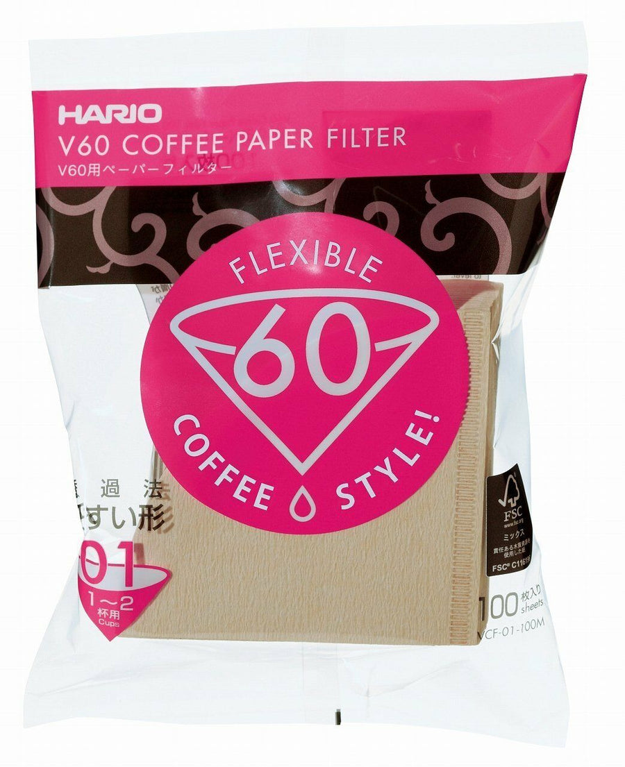HARIO | V60 Paper Filter 01 M 100 Sheets