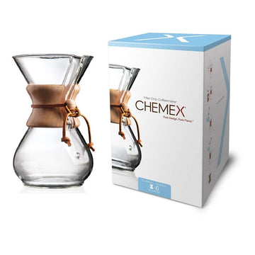 CHEMEX | Classic Series, Pour-over Glass Coffeemaker, 6-Cup CM-6A